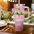 thumbnail image 2 of Personalized Frog Tumbler Custom Name 40oz Vacuum Insulated Travel Cup for Girls, 2 of 6