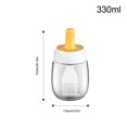 thumbnail image 3 of Bearachild Botella de aceite con cepillo para hornear, pastelería, pan, mantequilla, herramienta de cocina para hilvanar, dispensador transparente Cocina y Comedor Amarillo 330ML Bearachild HA064279-03B, 3 of 6