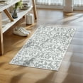 thumbnail image 5 of Lahome Decor 2'x3' Washable Rug for Bedroom, Vintage Area Rug for Dorm Room, Indoor Soft Distressed Floral Throw Rugs Non-Slip Backing for Entryway Farmhouse Kitchen Kids Playroom,Light Grey, 5 of 9