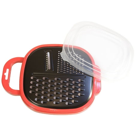 Cheese Grater With Container - Parmesan, Ginger, Butter Grater - BPA Free Food Collection And Storage Container With Handle, 3 Blade Non-stick Coating Vegetable And Fruit Pasta Salad Zester Grater