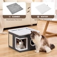 thumbnail image 4 of Cama para gatos Crispedia Cat Cave para gatos de interior con bloc de notas gris, 4 of 7