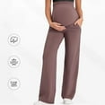 thumbnail image 5 of YHAJDS Maternity Work Pants Women's Plus Size Maternity Pants Straight Leg Over The Belly Casual Office Pants, 5 of 5