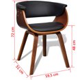 thumbnail image 4 of Modern Artificial Leather Wood Dining Chair, 4 of 4