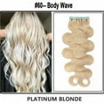 thumbnail image 2 of MY-LADY Tape in Natural Russian Human Hair Extensions Curly Body Wavy Glue Highlight Hairpiece US Stock 20PCS 22" #60 Platinum Blonde, 2 of 10