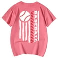 thumbnail image 5 of Hiijoy Big Girls Baseball Graphic Tshirt Loose Short Sleeve Casual Sports T-Shirt Tee, 5 of 6