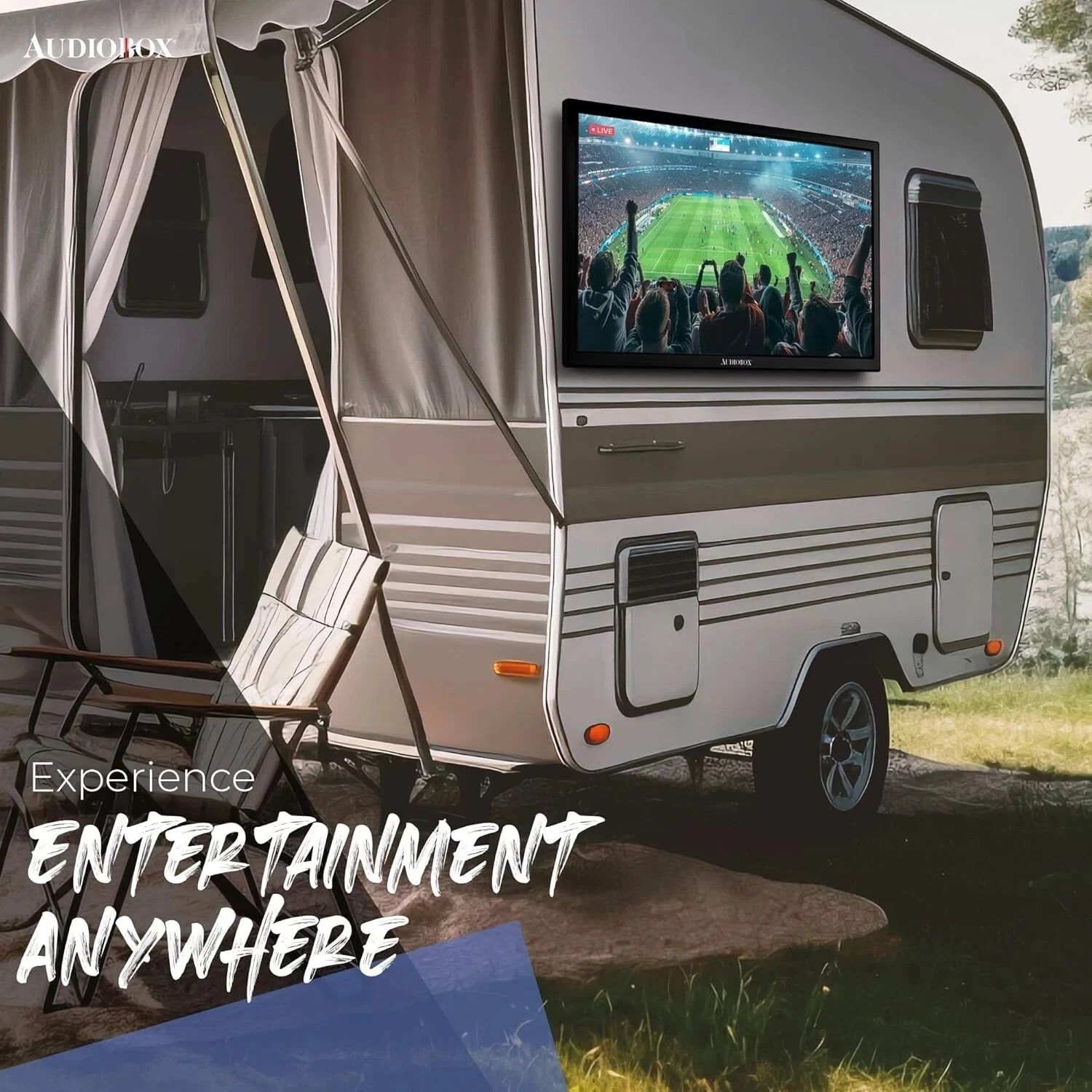 Audiobox TV-2450S 24" Smart LED Full HDTV with Frameless Design, AC/DC Power, HDMI, USB Input, Wall Mountable