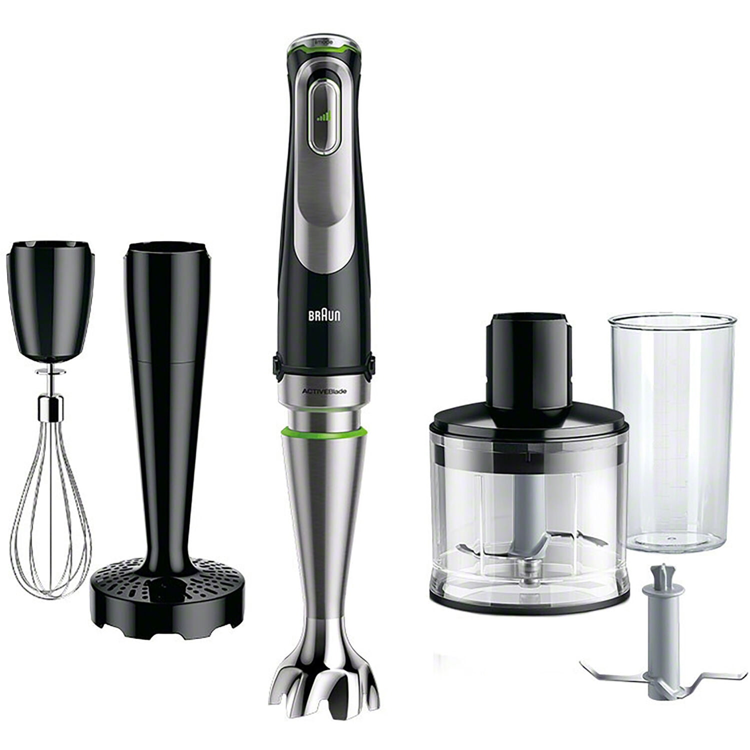 Braun Multi Quick 5 Varo Hand Blender with 21 Speeds, Whisk, and 1.5-Cup  Chopper
