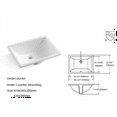 thumbnail image 4 of Leavader 37x22" Carrara White Stone Vanity Top with Single Faucet Hole, Not Included the Cabinet, 4 of 8