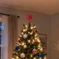 thumbnail image 5 of Christmas Tree Topper Christmas Decorations 8" Red Metal Glitter Tree Topper Snowflake for Christmas Tree Decorations Home Holiday Xmas Party Indoor Office Decor, 5 of 6
