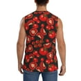 thumbnail image 4 of Uemuo Tomato Pattern Men's Sleeveless T-Shirt,Muscle Athletic Tank Top, Moisture-wicking Quick-dry Breathable Classic Tee Top for Gym Run Outdoor Sports-Medium, 4 of 8