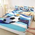 thumbnail image 4 of Erosebridal Ball Games Kids Full Size Sheets,Soccer Sport Bed Sheets For Football Lover 4-Piece, 4 of 6
