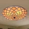 thumbnail image 6 of KPIBEST 20-inch American Retro Beaded Floral Ceiling Light with Bulb - Suitable for Bedrooms, Hallways, Balconies, and Entrance Halls - Creative Artistic Ceiling Light, 6 of 7