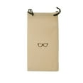 thumbnail image 2 of Unique Bargains Flocking Cloth Portable Drawstring Eyeglass Pouch 7.09"x3.54" Khaki, 2 of 5
