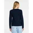 thumbnail image 4 of Time and Tru Women's Slim Crewneck Tee with Long Sleeves, Sizes XS-XXXL, 4 of 6