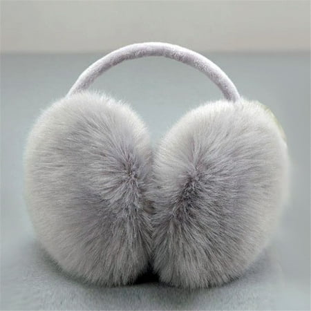 

Women Cosy Soft Fluffy Warm Earflaps Ear Muffs Plush Ear Warmer GREY