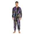 thumbnail image 2 of IAUYY Unisex Adult Onesie Pajamas Ultra-Soft Crystal-Soft Fabric, Halloween Adult Onesie Pajamas Adults,With a Zipper Plus Size Onesie Pajamas, The Shining Hummingbird, 2 of 6