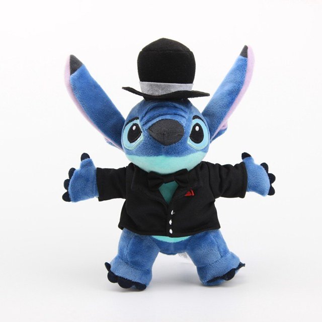 Disney Stitch-muñecos de algodón de felpa para niños, muñecos de dibujos animados mágicos de 25cm, 3 estilos, regalo Gong Bohan LED