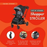 Baby Trend Shopper Stroller, Sit N Stand, Stormy, 5-in-1 Travel System