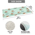 thumbnail image 3 of Haosy Otter with Sunglasses Swimming Bathroom Rugs Non Slip Absorbent Soft Plush Quick Dry Bath Mat, 39"x20", 3 of 8