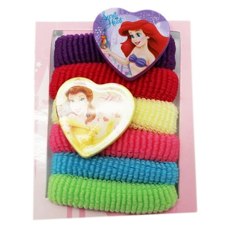 Disney Princess Airel and Belle Assorted Mini Scrunchies (6pc, 2 Have Princesses)