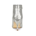 thumbnail image 2 of BLISSFUL STEP Women's Glitter Pointed Toe Stiletto Heels Ankle Boot Silver 11, 2 of 7