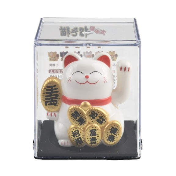 2inch Solar Waving Lucky Cat Decoration for Home and Car