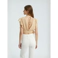 thumbnail image 5 of Floral V Neck Tie Side Crop Top, 5 of 5