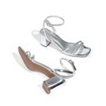 thumbnail image 3 of Sandalias de Tiras Gruesas para Mujer DREAM PAIRS con Tacón Plateado de 6 cm, 3 of 7