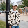 thumbnail image 2 of Uorisanigo Kids Full Zip Hoodies Lightweight Sweatshirt Fluffy Furry Pullover Tops Fashion Dachshund Paw Oversized Outwear Coat Long Sleeve Hooded Hoodie for Boys & Girls, 2 of 7