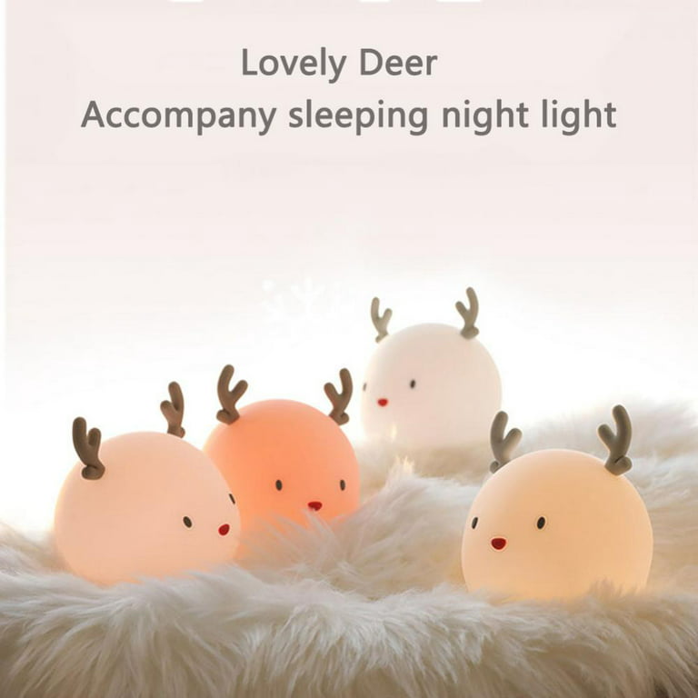 Night Lights For Kids Room, Cute Deer Kids Night Lights For Bedroom, Kawaii  Toddler Night Lights For Kids, Kids Night Light For Gifts, Kawaii Lamp