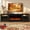 Black-90in, variant on Easoger Fireplace TV Stand for TVs up to 90", 80" TV Stand with 36" Electric Fireplace, With 12 Color LED Lights Entertainment Center, Black