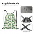 thumbnail image 4 of Saiise Frogs And Tropical Leaves Pattern Sports Drawstring Backpack - String Swim Gym Bag with Wet Proof Pocket for Women&Men-Small, 4 of 6
