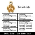 thumbnail image 2 of Wolf Coyote Paw Print Wood Mini Charms Shapes DIY Craft Jewelry - With Hole - 14mm (26pcs), 2 of 7