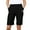 Black, variant on Bermuda Shorts for Women Elastic Waist High Rise Straight Leg Summer Casual Shorts Knee Length Shorts with Pockets