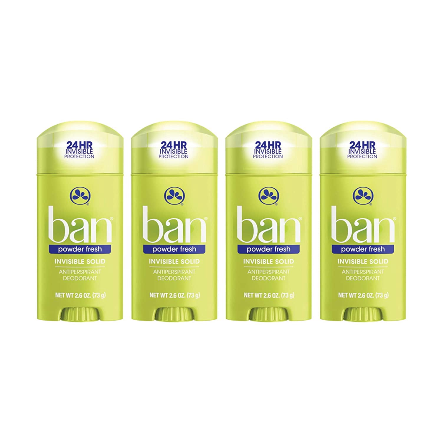 Ban Anti-Perspirant Deodorant Invisible Solid Powder Fresh 2.60 oz (Pack of 4)