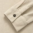 thumbnail image 5 of GrmtClth Mens Corduroy Jacket Casual Oversized Button Down Shackets Lightweight Long Sleeve Jacket with Flap Pockets Beige XL, 5 of 7