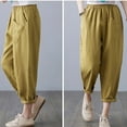 thumbnail image 6 of Pants for Women,Clearance Women's Plus Size Fashion Women Plus Size Drawstring Casual Solid Elastic Waist Pocket Loose Pants Loose Causal Pants, 6 of 8