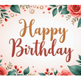 thumbnail image 4 of Floral Design Happy Birthday Pink Flowers Party Banner for Celebration Event Decoration Indoor Use, 4 of 7