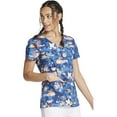 thumbnail image 4 of Dickies EDS Medical Scrubs Top for Women V-Neck DK700, XL, Sun's Out Fun's Out, 4 of 7