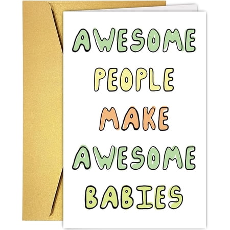 Cute Baby Shower Card Gift for New Mum Dad Friend Him Her Funny New Baby Arrival Expecting Card for Women Men Congratulations Pregnancy Gift