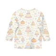 thumbnail image 5 of Retro Halloween Shirts for Toddler Girls Boys Ghost Pumpkin Graphic Shirts Crewneck 3/4 Sleeve Halloween Tees 2-13 Years, 5 of 5