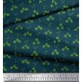 thumbnail image 3 of Soimoi Blue Rayon Fabric Elk & Deodar Cedar Tree Printed Fabric 1 Yard 56 Inch Wide, 3 of 3