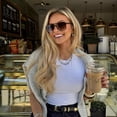 thumbnail image 2 of Fozono Square Aviator Sunglasses for Women Men, Retro Trendy Shades with UV Protection, 2 of 6