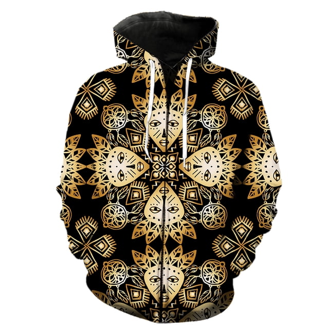 Sudadera con capucha y cremallera estilo europeo con estampado retro para hombre, ropa de calle divertida y moderna, sudaderas informales, gran oferta 2024, chaquetas con capucha