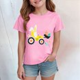thumbnail image 2 of kpoplk Graphic Shirt for Teens Girl Y2K Graphic Short Sleeve Baggy Tee Shirts Vintage Aesthetic Coastal Tops(Pink,13-14 Y), 2 of 4