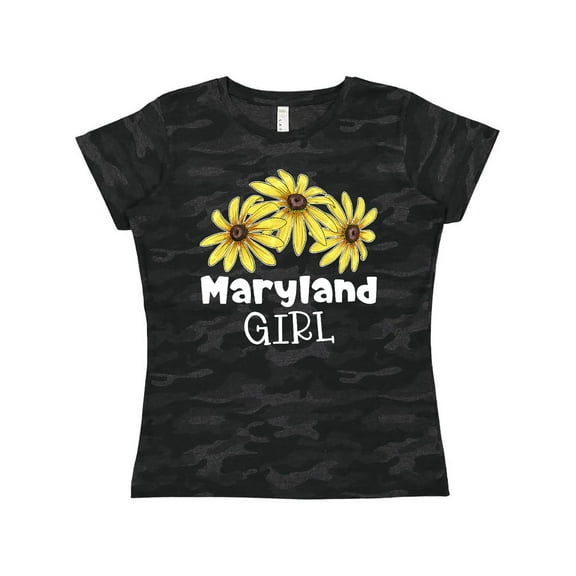 Inktastic Maryland Girl Black Eyed Susans Flowers Women's T-Shirt