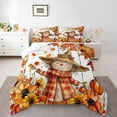 thumbnail image 2 of jejeloiu Cartoon Scarecrow Bedding Comforter Set,Hello Fall Twin Comforter Sets,Rustic Sunflower Maples Bedding Set For Girls Boys,Luxury Bedroom Decor Reversible,2pcs, 2 of 8