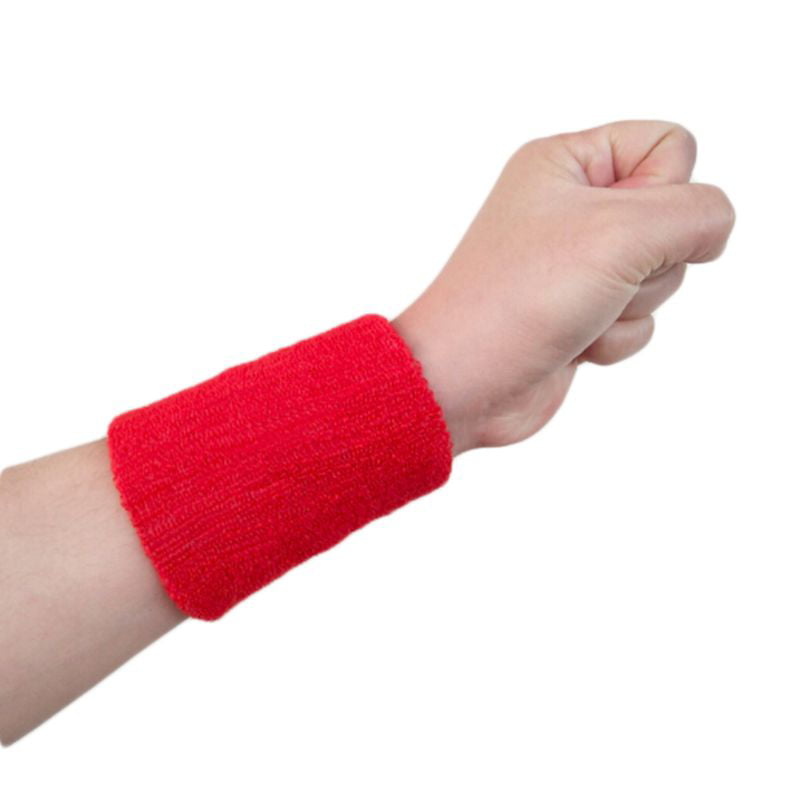 Elastic Zipper Sports Wristband Gym Fitness Wrist Support Bracer Sweatband Red 