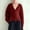 Red, variant on EchfiProm Womens Fall Tops V-Neck Knitted Long Sleeve with Pocket Black Solid Relaxed Fit Sweater Cardigan for Women