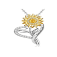 thumbnail image 1 of Joyeria Xtellar Mujer Collare De Plata 925 Collares Girasol Dijes dorado, plateado, 1 of 4